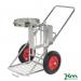 Steel street cleaning trolley, pneumatic tyred wheels 402731