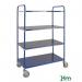 Konga tall reversible steel tray shelf trolleys 402732