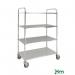 Konga tall reversible steel tray shelf trolleys 402734