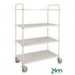 Konga tall reversible steel tray shelf trolleys 402737