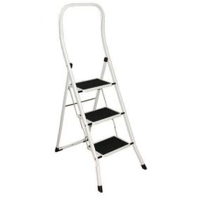 Folding step stools with extended handrail - 3 tread 402791