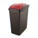 Recycling Bin With Red Lift Up Lid 