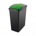 40L Recycling bin with green lid 402805