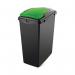 40L Recycling bin with green lid 402805