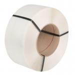 Polypropylene strapping, 9mm x 4000m, machine strap, white 402917