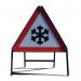 Winter hazard snow and ice warning sign 403076