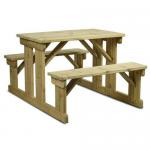 Wooden rectangular walk-in picnic table 403086