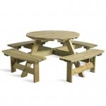 Wooden round picnic table 403088