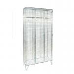 Locker - 6 mm Dia. Wiremesh 1 Door Nest of 3 D:457 mm 403413