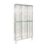 Locker - 6 mm Dia. Wiremesh 2 Door Nest of 3 D:457 mm 403419
