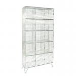 Locker - 6 mm Dia. Wiremesh 5 Door Nest of 3 D:457 mm 403437
