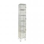 Locker - 6 mm Dia. Wiremesh 6 Door Individual D:305 mm 403438