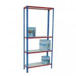 Melamine faced boltless steel shelving - 175kg, 4 shelves 900mm width 404227