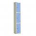 Laminate Door Lockers Light Bluedoor - Wet Area 1800.300.300 - 3 Compartment 404400