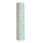 Laminate Door Lockers Light Greendoor - Wet Area 1800.300.300 - 3 Compartment 404401