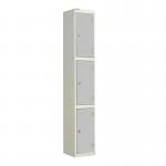 Laminate Door Lockers Light Greydoor - Wet Area 1800.300.300 - 3 Compartment 404402