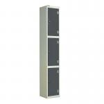 Laminate Door Lockers Dark Greydoor - Wet Area 1800.300.300 - 3 Compartment 404403