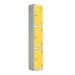 Laminate Door Lockers Yellow Door- Wet Area 1800.300.300 - 3 Compartment 404406