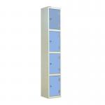 Laminate Door Lockers Light Bluedoor - Wet Area 1800.300.300 - 4 Compartment 404410