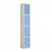 Laminate Door Lockers Light Bluedoor - Wet Area 1800.300.300 - 4 Compartment 404410