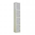Laminate Door Lockers Light Greydoor - Wet Area 1800.300.300 - 4 Compartment 404412