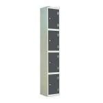 Laminate Door Lockers Dark Greydoor - Wet Area 1800.300.300 - 4 Compartment 404413