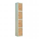 Laminate Door Lockers Oak Door- Wet Area 1800.300.300 - 4 Compartment 404414