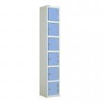 Laminate Door Lockers Light Bluedoor - Wet Area 1800.300.300 - 6 Compartment 404420