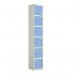 Laminate Door Lockers Light Bluedoor - Wet Area 1800.300.300 - 6 Compartment 404420