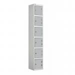 Laminate Door Lockers Light Greydoor - Wet Area 1800.300.300 - 6 Compartment 404422