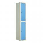 Laminate Door Lockers Light Bluedoor - Wet Area 1800.300.450 - 2 Compartment 404440
