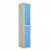 Laminate Door Lockers Light Bluedoor - Wet Area 1800.300.450 - 2 Compartment 404440