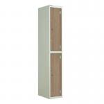 Laminate Door Lockers Oak Door- Wet Area 1800.300.450 - 2 Compartment 404444