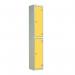 Laminate Door Lockers Yellow Door- Wet Area 1800.300.450 - 2 Compartment 404446