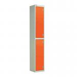 Laminate Door Lockers Orange Door- Wet Area 1800.300.450 - 2 Compartment 404448