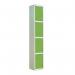 Laminate Door Lockers Green Door- Wet Area 1800.300.450 - 4 Compartment 404467