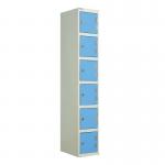 Laminate Door Lockers Light Bluedoor - Wet Area 1800.300.450 - 6 Compartment 404470