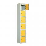 Laminate Door Lockers Yellow Door- Wet Area 1800.300.450 - 6 Compartment 404476