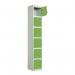 Laminate Door Lockers Green Door- Wet Area 1800.300.450 - 6 Compartment 404477