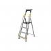 Aluminium safety platform steps - 4 tread 405012