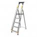 Aluminium safety platform steps - 5 tread 405013