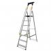 Aluminium safety platform steps - 7 tread 405015