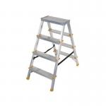 Double sided folding aluminium steps, 4 treads 405036