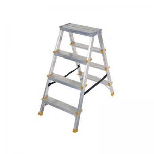 Double sided folding aluminium steps, 4 treads 405036