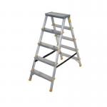 Double sided folding aluminium steps, 5 treads 405037