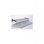 Wall Mounted Coat Rack with 10 Silver-grey Polypropylene Hangers 405460