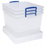 Nestable clear Really Useful Box® containers 405463