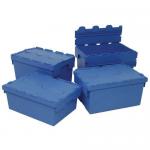 28L Attached Lid Container - Blue 