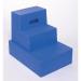 Plastic Step, 3 Tread Blue 405569