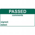 Passed & Comments -labels (50 X 25 mm Roll of 250) 405764